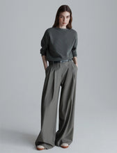 Load image into Gallery viewer, marella-womens-wide-fit-gabardine-trousers-in-olive
