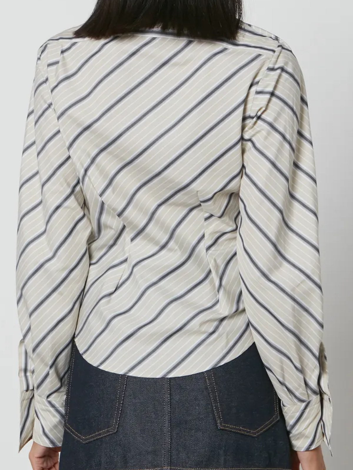 Vivienne Westwood Classic Drunken Sage Green Stripe Shirt