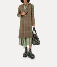 Load image into Gallery viewer, Vivienne Westwood Alien Teddy Coat in Orange &amp; Green check
