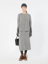 Load image into Gallery viewer, WE5306016206001-a-weekend-by-maxmara-wkdborgia-womens-flared-skirt-in-wool-blend-tweed-medium-grey
