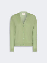 Load image into Gallery viewer, WE5346036106004-e-weekend-by-maxmara-wkdtorre-womens-wool-silk-and-cashmere-v-neck-cardigan-green
