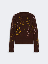 Load image into Gallery viewer, WE5366126206001-a-weekend-by-maxmara-wkdrafia-embroidered-wool-sweater-dark-brown
