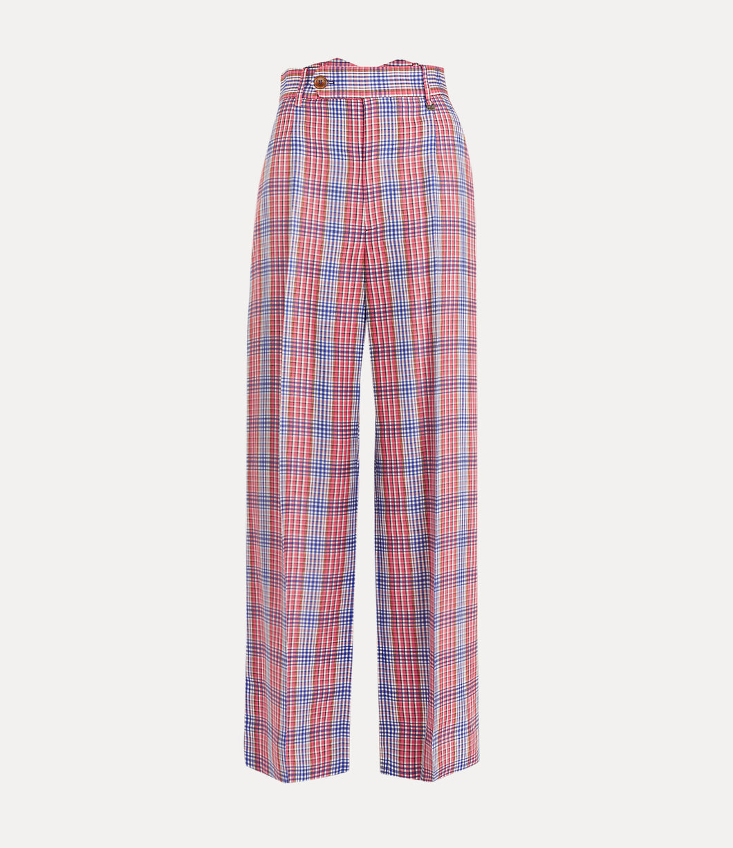 Vivienne Westwood Lauren Trouser in Blue and Red Check