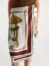 Load image into Gallery viewer, dorothee-schumacher-womens-cosmic-funghi-skirt-in-brown-ribbon-scarf
