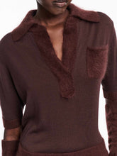 Load image into Gallery viewer, dorothee-schumacher-womens-merino-romance-pullover-in-dark-chocolate
