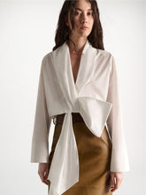 Load image into Gallery viewer, dorothee-schumacher-womens-poplin-power-blouse-in-pure-white
