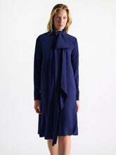 Load image into Gallery viewer, dorothee-schumacher-womens-statement-drape-dress-in-ocean-blue
