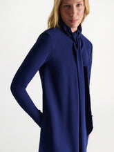 Load image into Gallery viewer, dorothee-schumacher-womens-statement-drape-dress-in-ocean-blue
