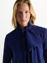 Load image into Gallery viewer, dorothee-schumacher-womens-statement-drape-dress-in-ocean-blue
