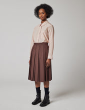 Load image into Gallery viewer, Margaret Howell Double Stripe Pink/Ecru Simple Cotton Cashmere Shirt
