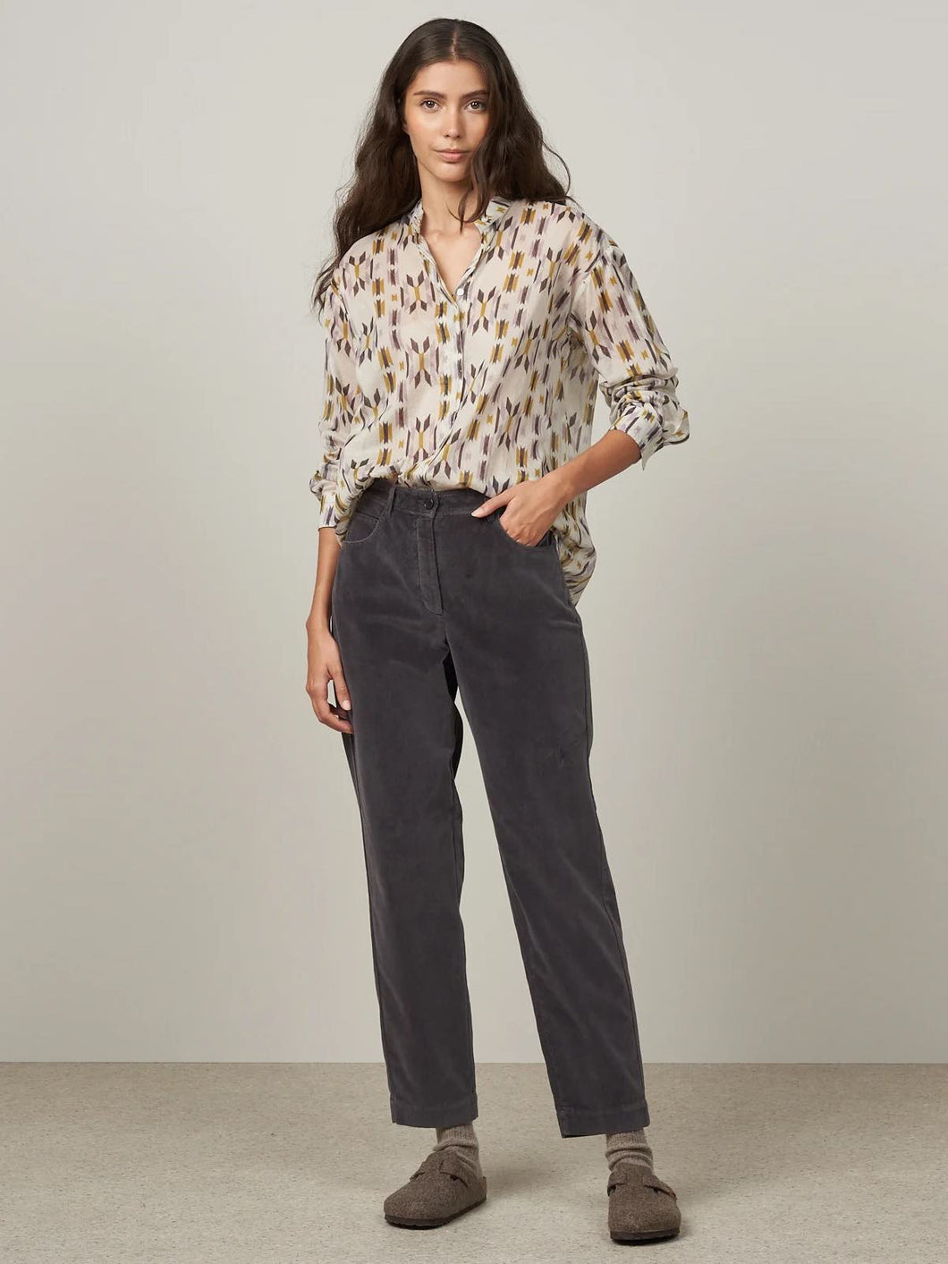 hartford-pepite-woven-trousers