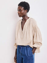 Load image into Gallery viewer, hartford-womens-cierra-womens-ochre-cotton-voile-shirt
