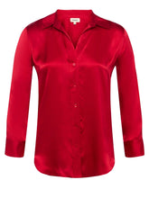 Load image into Gallery viewer, l-agence-dani-silk-satin-blouse-crimson-red
