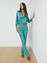 Load image into Gallery viewer, l-agence-dani-silk-shirt-blue-lagoon-40126CLW
