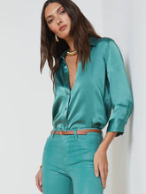 Load image into Gallery viewer, l-agence-dani-silk-shirt-blue-lagoon-40126CLW
