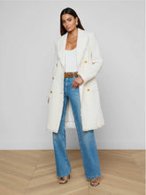 Load image into Gallery viewer, lagence-womens-cooper-tweed-trench-coat-in-vintage-white
