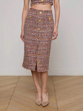 Load image into Gallery viewer, lagence-womens-tai-tweed-midi-skirt

