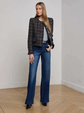 Load image into Gallery viewer, lagence-womens-zaya-tweed-jacket-in-midnight-brown-multi-tweed
