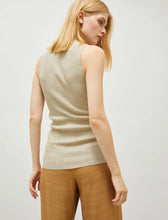 Load image into Gallery viewer, Marella Women&#39;s NASELLO Lamé-Blend Top - Hazelnut Brown

