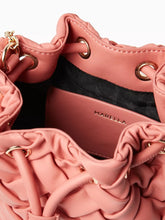 Load image into Gallery viewer, marella-bouquet-faux-leather-bucket-bag-in-coral
