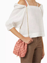 Load image into Gallery viewer, marella-bouquet-faux-leather-bucket-bag-in-coral
