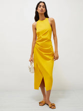 Load image into Gallery viewer, marella-envers-satin-dress-3221285202001-elegia-yellow
