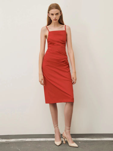marella-roxs-slim-fit-sheath-dress-in-red-cotton-blend