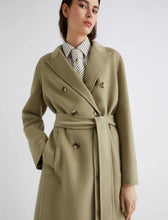 Load image into Gallery viewer, marella-womens-ara-double-breasted-pure-wool-coat-sage
