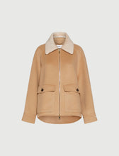 Load image into Gallery viewer, marella-womens-double-faced-wool-blend-heavy-jacket-camel
