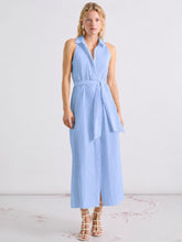 Load image into Gallery viewer, Marella Women's  MLLNATALE Flared Poplin Dress - BLUE
