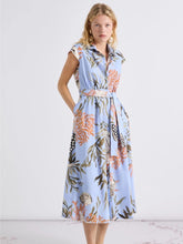Load image into Gallery viewer, marella-womens-mllpadana-stretch-cotton-shirt-dress-light-blue
