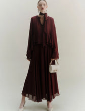 Load image into Gallery viewer, marella-womens-prisca-georgette-blouse-bordeaux
