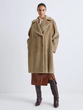 Load image into Gallery viewer, marella-womens-rosalia-double-breasted-coat-olive
