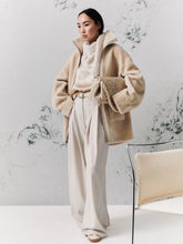 Load image into Gallery viewer, marella-womens-silk-blend-satin-blouse-turtledove-MLLGETTONE
