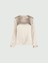Load image into Gallery viewer, marella-womens-silk-blend-satin-blouse-turtledove-MLLGETTONE
