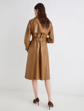 Load image into Gallery viewer, marella-womens-soledad-double-breasted-trench-coat-tobacco
