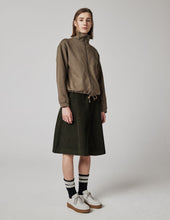 Load image into Gallery viewer, Margaret Howell MHL Forest Green dry cotton needle cord circle skirt
