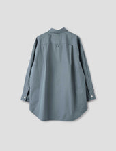 Load image into Gallery viewer, Margaret Howell MHL Dusty Blue Compact Cotton Oversized Painters Shirt

