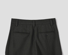 Load image into Gallery viewer, Margaret Howell Gingham Tapered Wool Trouser Black-Green
