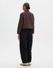 Load image into Gallery viewer, margaret-howell-womens-mhl-double-pocket-shirt-irregular-cotton-liinen-gingham-chestnut-ink
