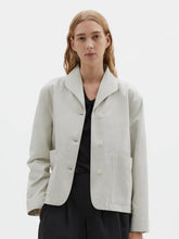 Load image into Gallery viewer, margaret-howell-womens-mhl-field-jacket-irregular-cotton-drill-chalk

