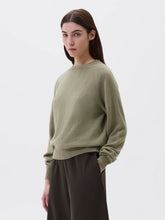 Load image into Gallery viewer, margaret-howell-womens-short-classic-crew-neck-cashmere-pistachio
