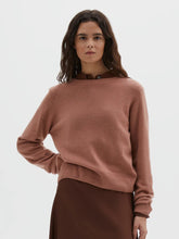 Load image into Gallery viewer, margaret-howell-womens-short-classic-crew-neck-merino-cashmere-rose
