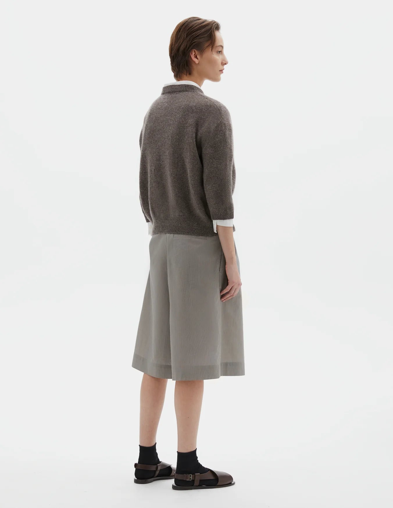 Margaret Howell Women's Short Sleeve Cardigan Cashmere Margaret Howell Women's Short Sleeve Cardigan Cashmere