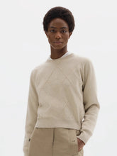 Load image into Gallery viewer, margaret-howell-womens-textured-argyle-jumper-merino-cashmere-natural
