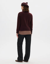 Load image into Gallery viewer, margaret-howell-womens-wide-roll-neck-jumper-cashmere-bordeaux
