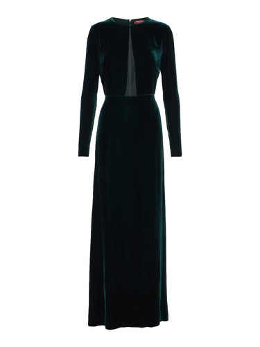 max-mara-baia-cutout-velvet-maxi-dress-green