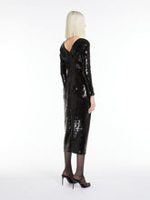 Load image into Gallery viewer, maxmara-studio-arlem-dress-black-sequins
