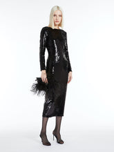 Load image into Gallery viewer, maxmara-studio-arlem-dress-black-sequins
