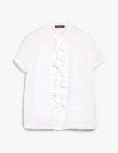 Load image into Gallery viewer, maxmara-studio-ebano-white-ramie-shirt-2-bowns-cambridge
